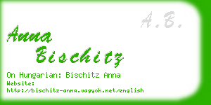 anna bischitz business card